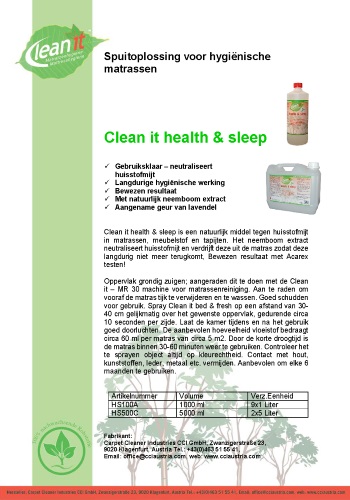 Health Sleep flyer CCI